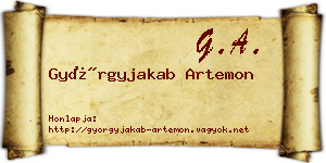 Györgyjakab Artemon névjegykártya